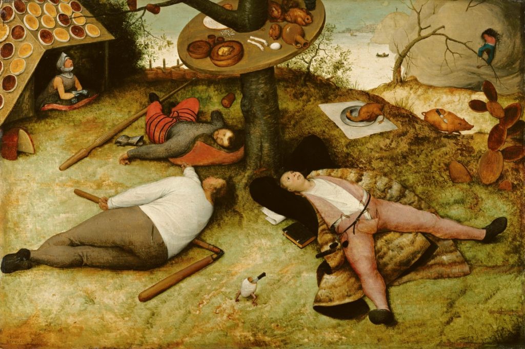 "Das Schlaraffenland" von Pieter Bruegel d.Ä. in der alten Pinakothek, München