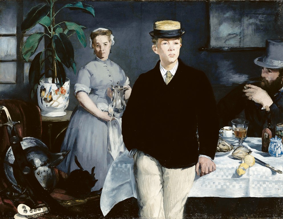 "Frühstück im Atelier" von Edouard Manet in der Neuen Pinakothek.